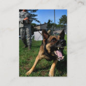 Bellender Schäferhund Visitenkarte (Rückseite)