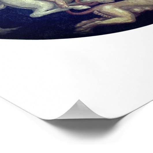 Bellerophon auf Pegasus Poster (Ecke)