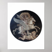 Bellerophon auf Pegasus Poster (Vorne)