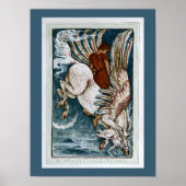 Bellerophon auf Pegasus Poster (Vorne)