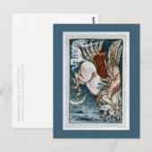 Bellerophon auf Pegasus Postkarte (Vorne/Hinten)
