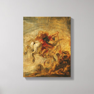 Bellerophon, das Pegasus kämpft die Chimären Leinwanddruck