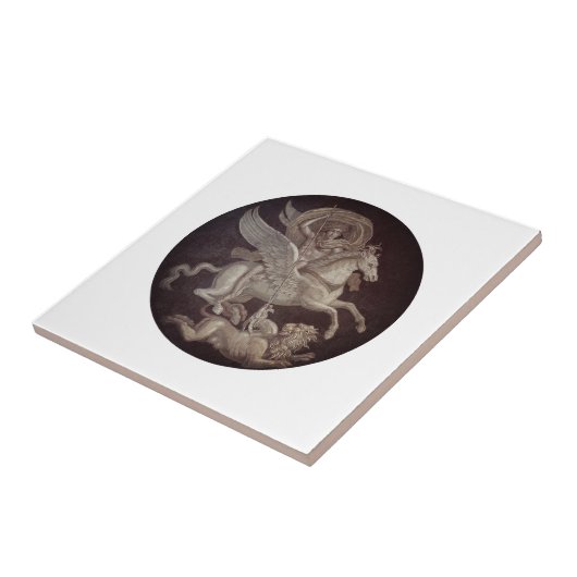 Bellerophon on Pegasus Fliese (Seite)