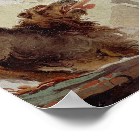 Bellerophon, Pegasus reitend, Chimera spielen, Poster (Ecke)