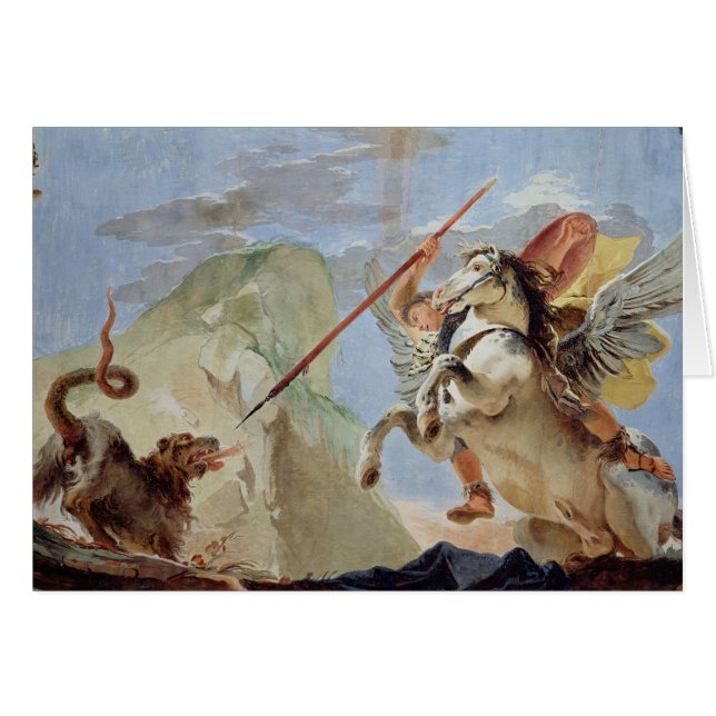 Bellerophon, reitenpegasus, die Chimären tötend, (Vorderseite (Horizontal))