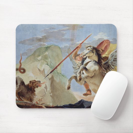 Bellerophon, reitenpegasus, die Chimären tötend, Mousepad (Mit Mouse)