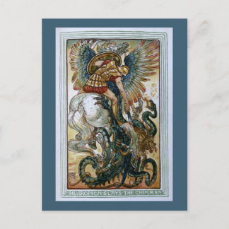 Bellerophon spielt Chimera Postkarte