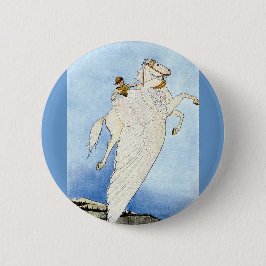 Bellerophon und Pegasus Button (Vorderseite)