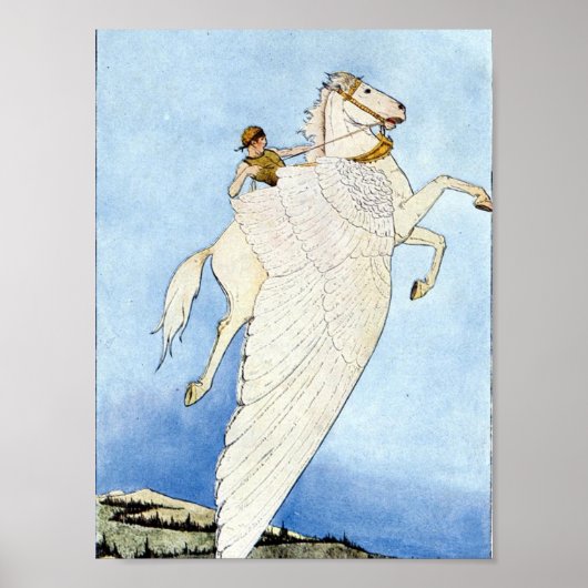 Bellerophon und Pegasus Poster (Vorne)
