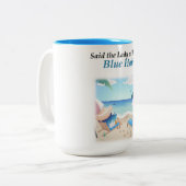 Belle's Tasse - "Sagte die Frau mit der blauen Haa (Vorderseite Links)
