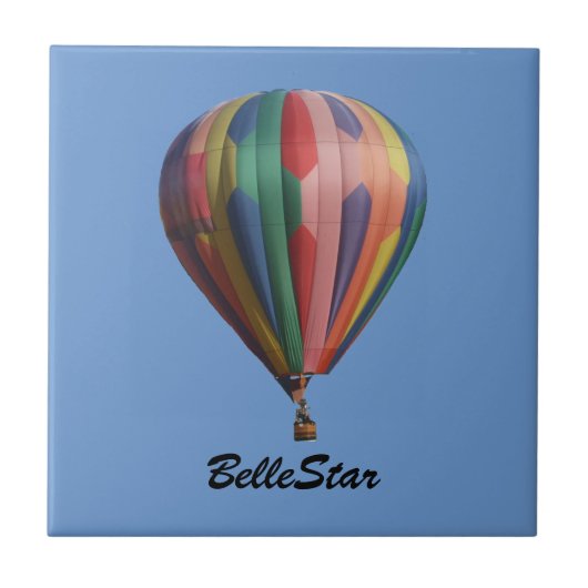 BelleStar Heißluft Ballooon Fliese mit Namen (Vorderseite)