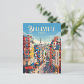Belleville Frankreich Postkarte (Stehend Vorderseite)