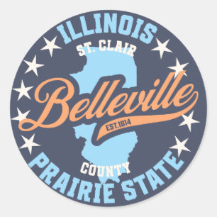 Belleville, Illinois Runder Aufkleber