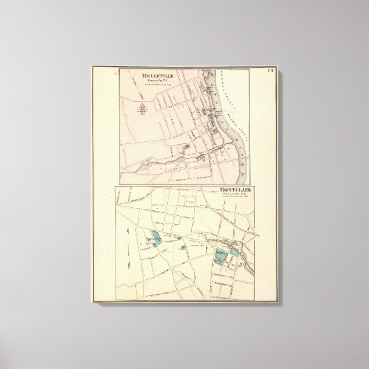 Belleville, Montclair, NJ Leinwanddruck (Vorderseite)