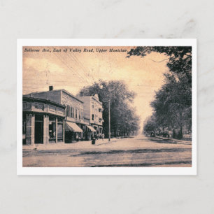 Bellevue Ave. & Valley Rd., Montclair NJ Vintag Postkarte