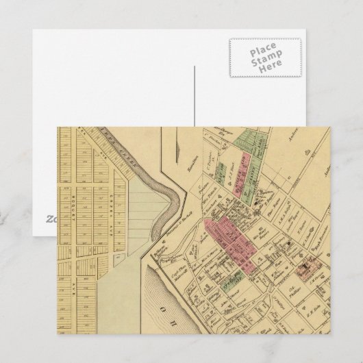 Bellevue Borough Postkarte (Vorne/Hinten)