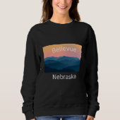 Bellevue Nebraska Mountain sunset hometown Sweatshirt (Vorderseite)