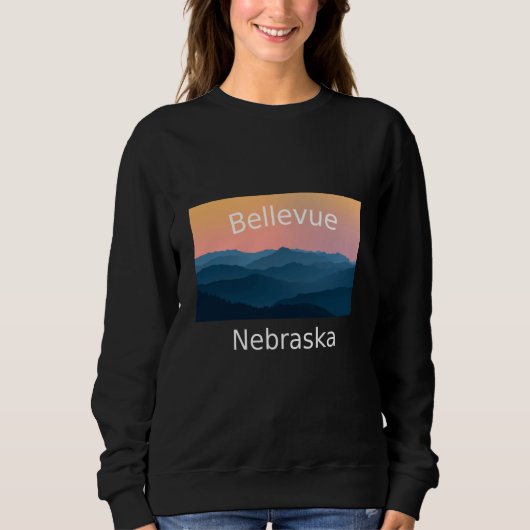 Bellevue Nebraska Mountain sunset hometown Sweatshirt (Vorderseite)