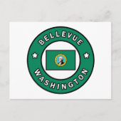 Bellevue Washington Postkarte (Vorderseite)