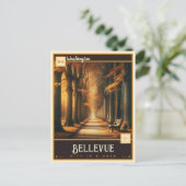 Bellevue, Washington| Vintage Postkarte (Stehend Vorderseite)