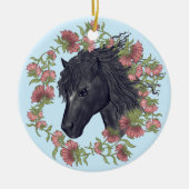 Bellflower Black Horse Ornament (Vorne)