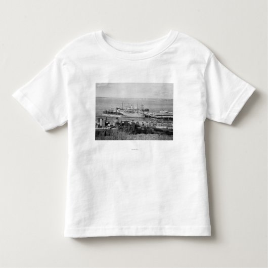 Bellingham, WA Dock-Ansicht der Bauholz-Schiffe Kleinkind T-shirt (Vorderseite)