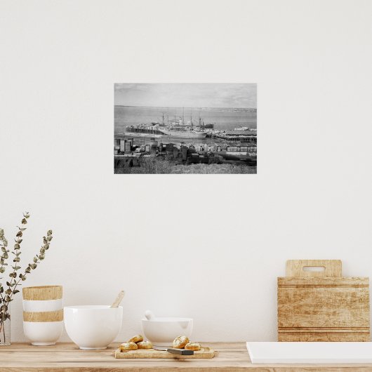 Bellingham, WA Docks View Lumberschiffe Poster (Küche)