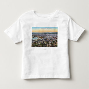 Bellingham, Washington - Antenne der Stadt Kleinkind T-shirt