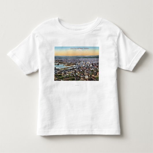 Bellingham, Washington - Antenne der Stadt Kleinkind T-shirt (Vorderseite)