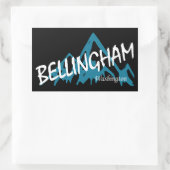 Bellingham Washington Berge Rechteckiger Aufkleber (Tasche)