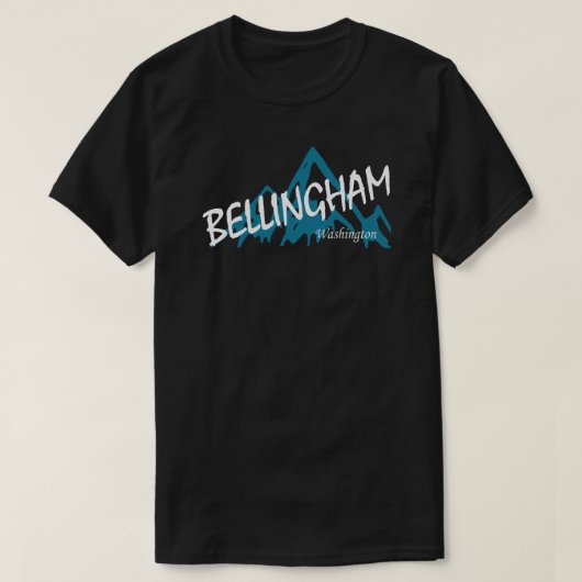 Bellingham Washington Berge T-Shirt (Design vorne)