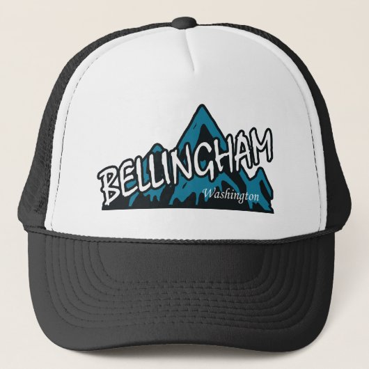 Bellingham Washington Berge Truckerkappe (Vorderseite)