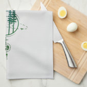 Bellingham Washington Geometric Trees Geschirrtuch (Viertel Falte)