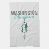 Bellingham Washington Geometric Trees Geschirrtuch (Vertikal)