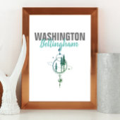 Bellingham Washington Geometric Trees Poster
