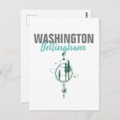Bellingham Washington Geometric Trees Postkarte (Vorne/Hinten)