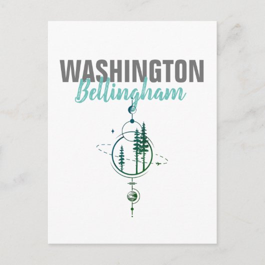 Bellingham Washington Geometric Trees Postkarte (Vorderseite)