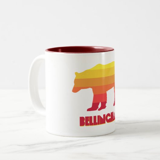 Bellingham Washington Rainbow Bear Zweifarbige Tasse (Vorderseite Links)