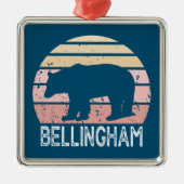 Bellingham Washington Retro Bear Ornament Aus Metall (Vorne)