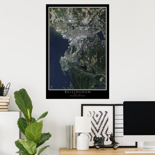 Bellingham Washington Satellite Poster Map (Heimbüro)