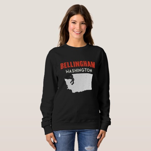 Bellingham Washington USA State America Travel Was Sweatshirt (Vorne ganz)