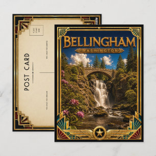 Bellingham Washington Vintage Art Deco Golden Age Postkarte