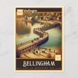 Bellingham, Washington Vintage Postkarte