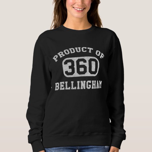 Bellingham Washington Vintage Retro Area Code Sweatshirt (Vorderseite)