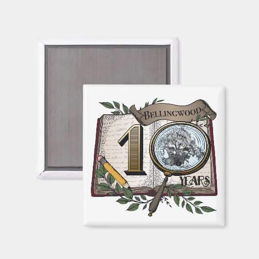 Bellingwood Zehnjahresmagnet Magnet (Vorderseite/Rückseite)