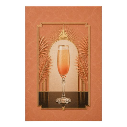 Bellini Art Deco Poster | Bar Kunst (Vorderseite)