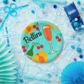 Bellini Cocktail Pappteller (Party)