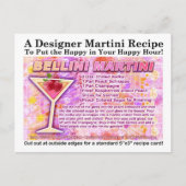 Bellini Martini Rezept Postkarte (Vorderseite)
