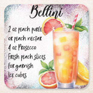 Bellini Rechteckiger Pappuntersetzer