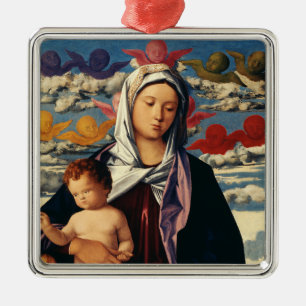 Bellinis Jungfrau und Kind High-Fidelity Fine Art Ornament Aus Metall